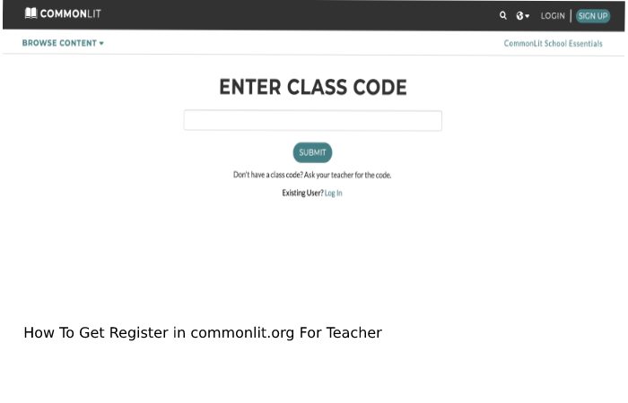 How To Get Register in commonlit.org For Teacher